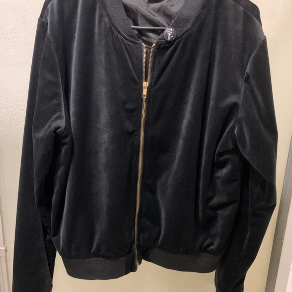 Vintage Drop Dead No Desires Black Velvet  Bomber Jacket - Picture 1 of 6